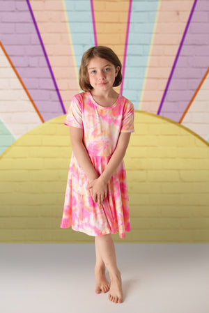 AMELIA TYE DYE TWIRL  DRESS