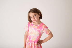 AMELIA TYE DYE TWIRL  DRESS