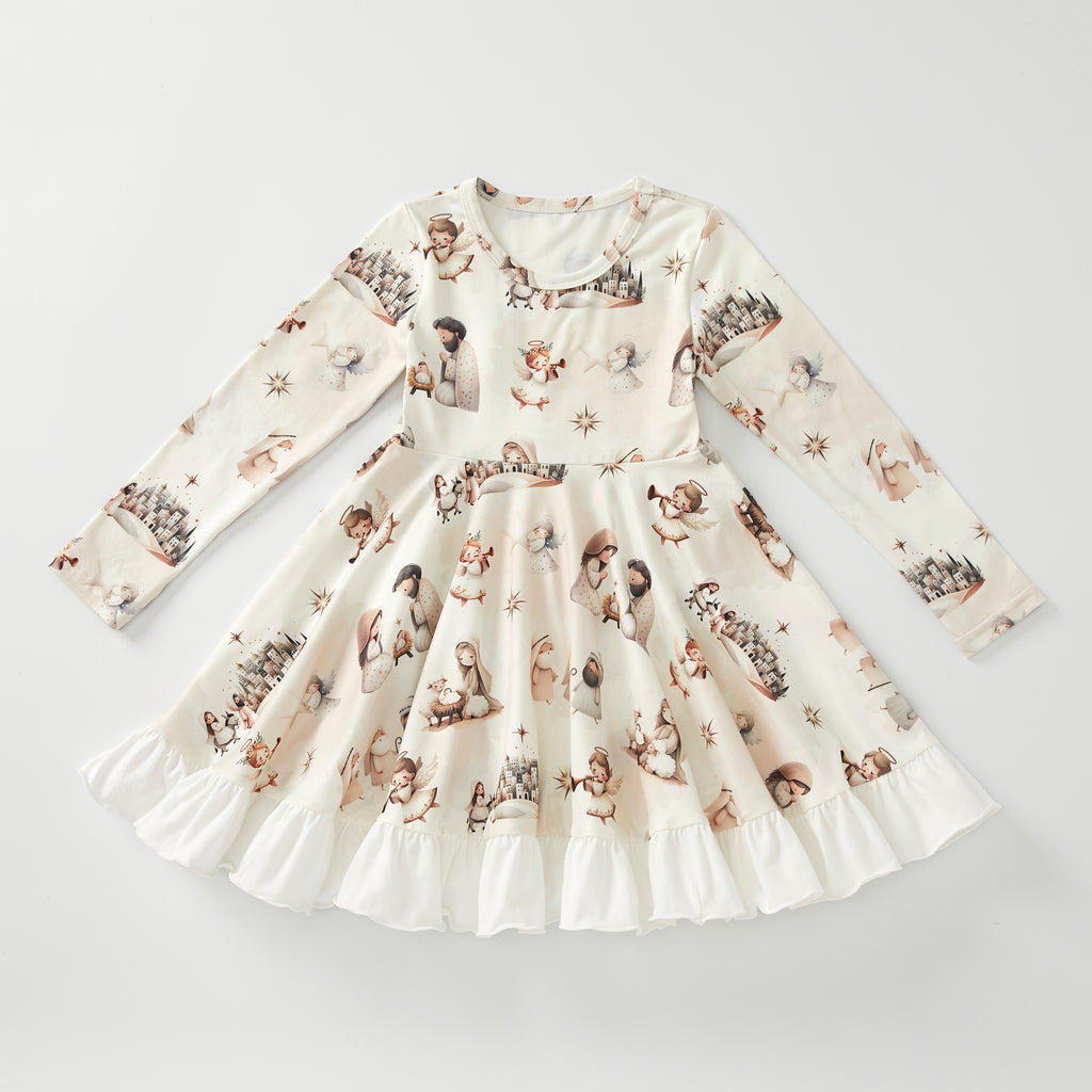 NATIVITY RUFFLE DRESS - Christmas2025 - Preorder