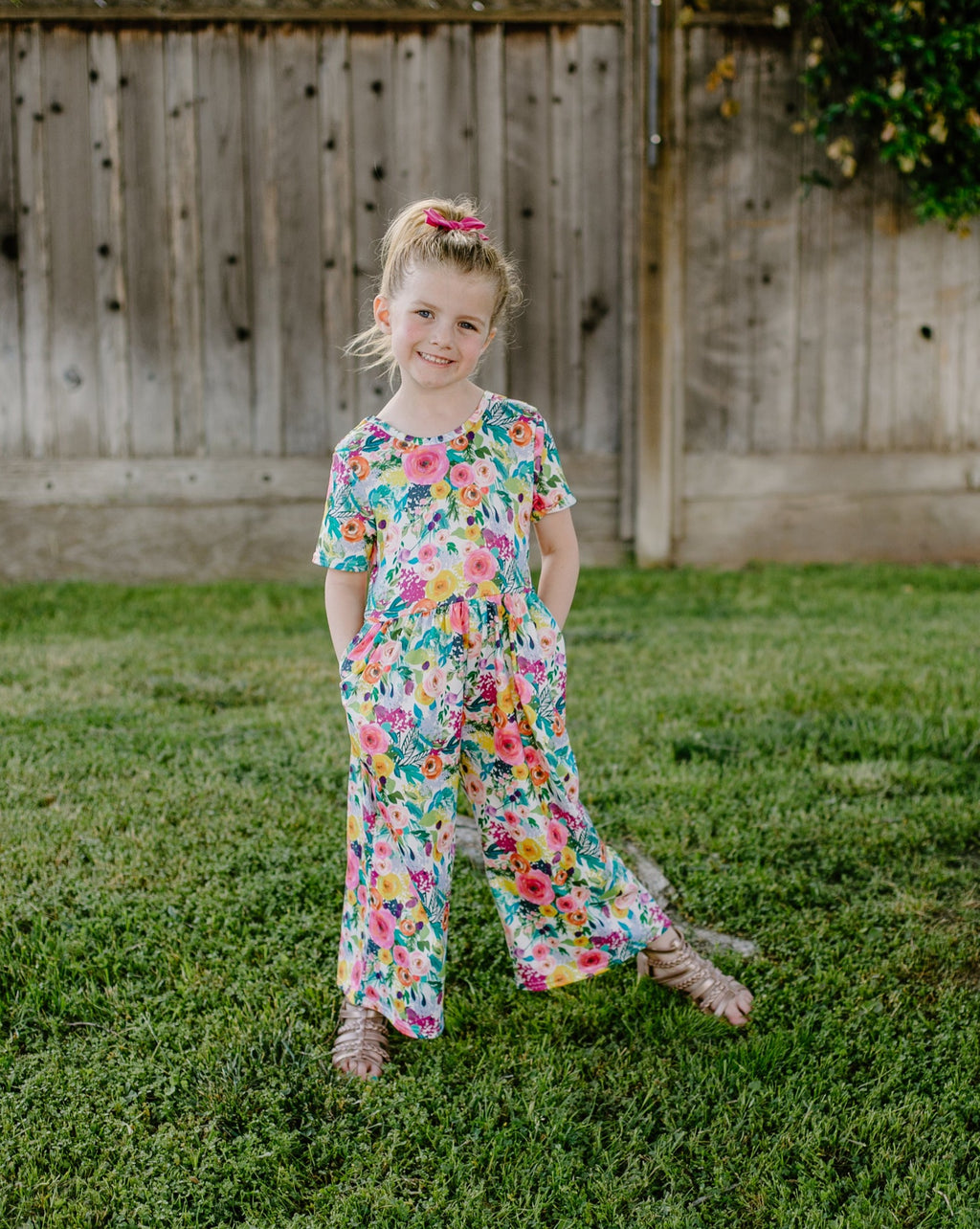 FLORAL JUMPSUIT WITH POCKETS