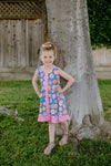 FLORAL TANK BUTTONED DRESS