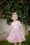 PINK EASTER BUNNY BACK BOW DRESS