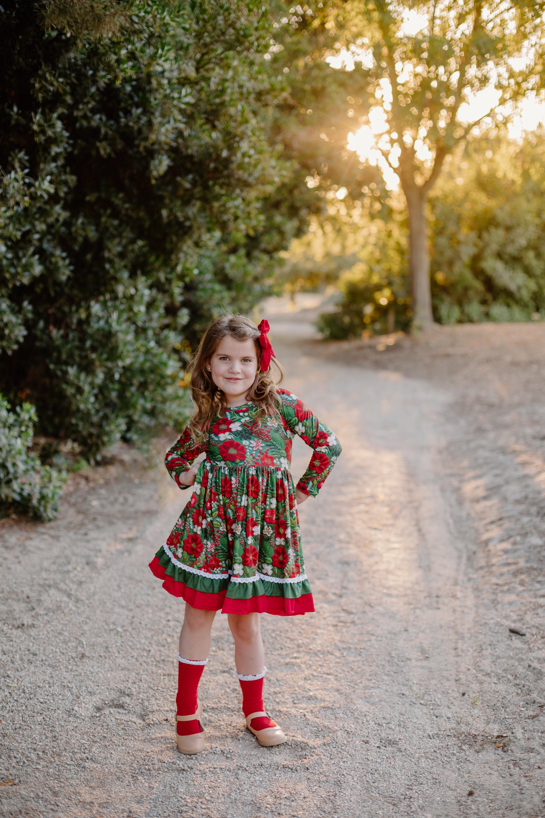 CHRISTMAS FLORAL DRESS – Hunny Bee Kids – New York (NY), USA