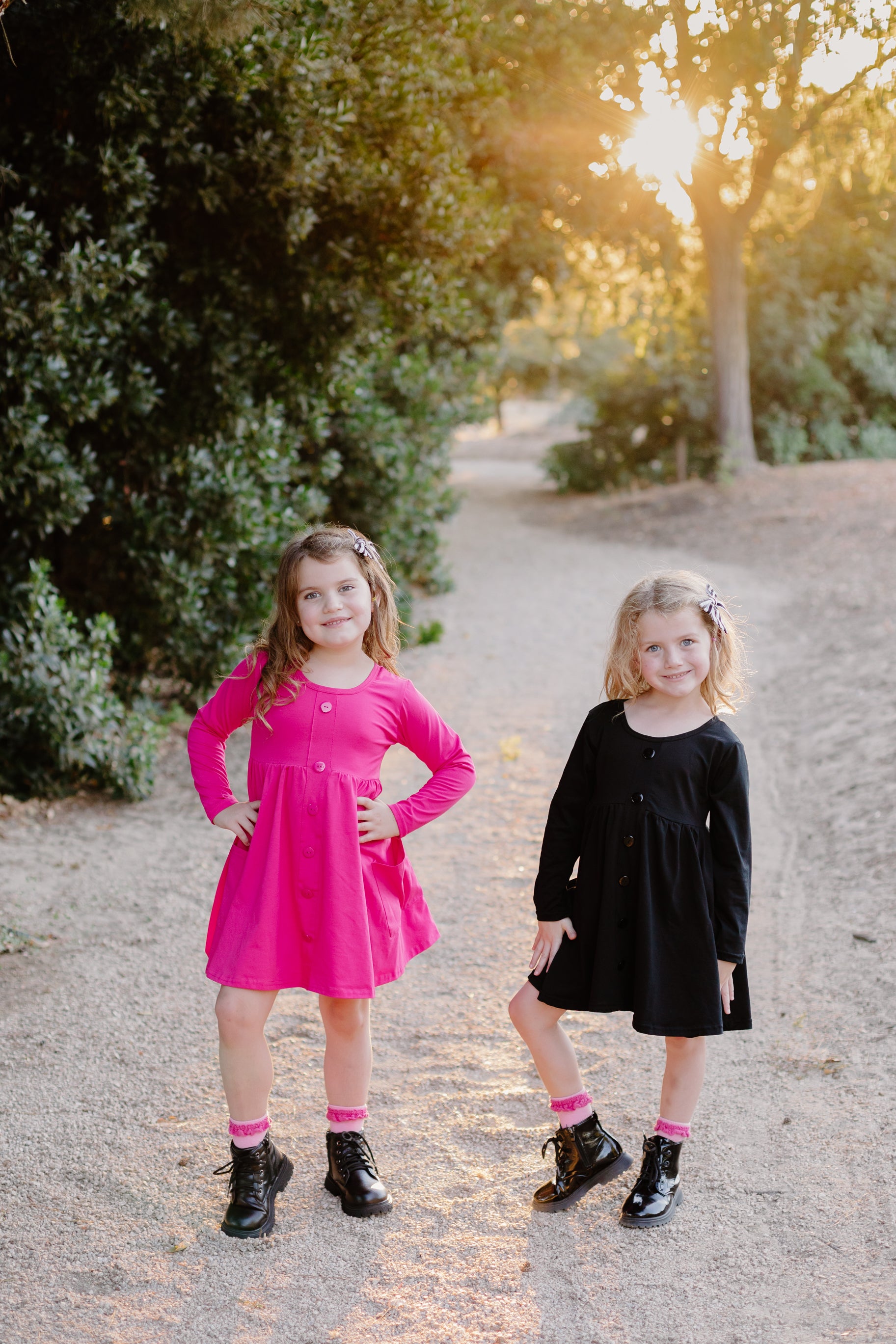 BLACK BUTTONED POCKET DRESS – Hunny Bee Kids – New York (NY), USA