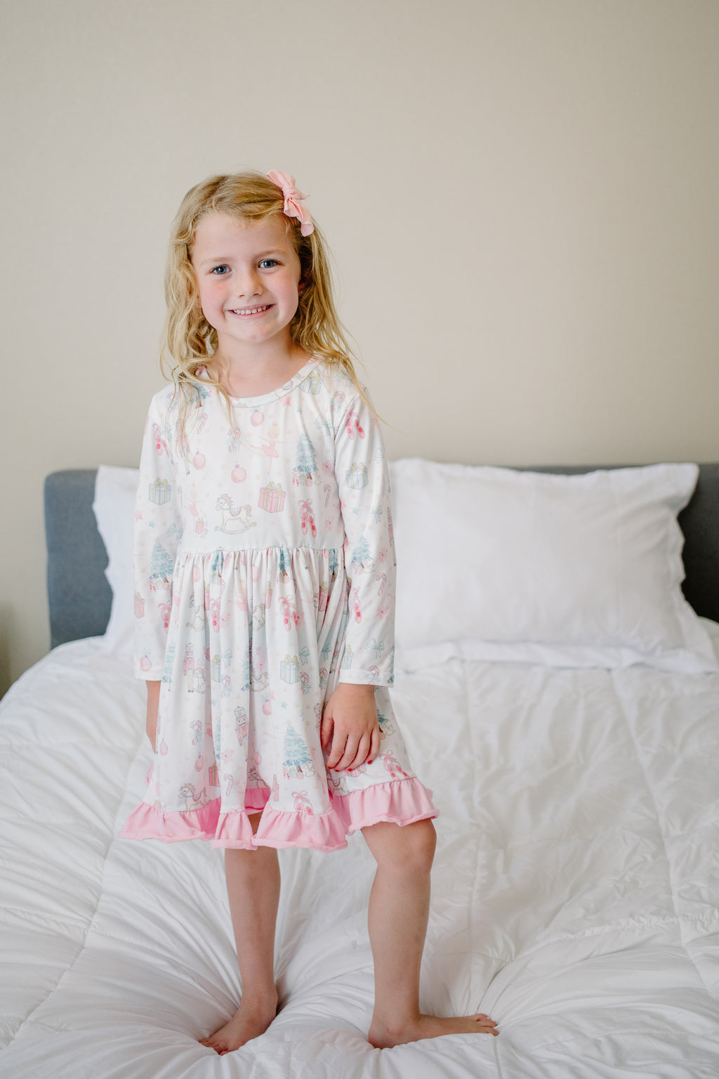 PINK NUTCRACKER RUFFLE DRESS