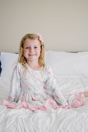 PINK NUTCRACKER RUFFLE DRESS