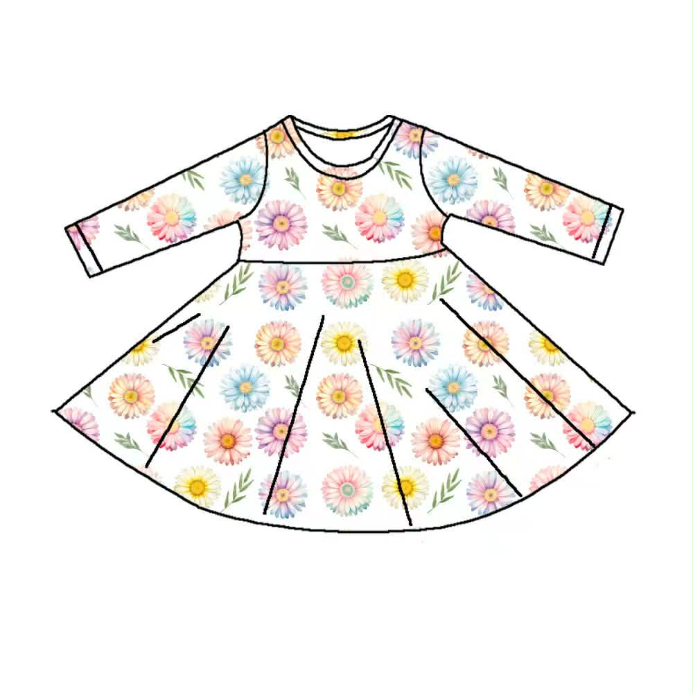 Rainbow Daisy Dress   - Preorder