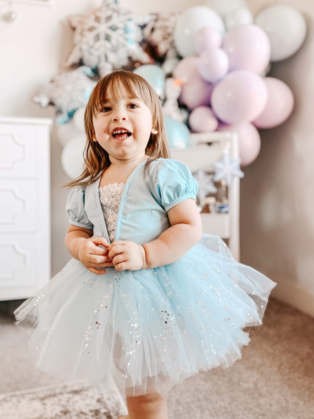 ICE QUEEN TUTU DRESS WITH CAPE