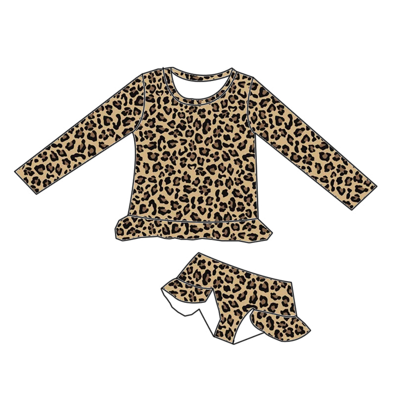 ANIMAL PRINT TWO RASHGUARD SWIMSUIT