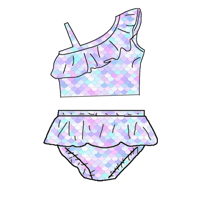 MERMAID SCALES TWO PC SWIMSUIT