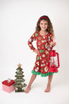 GINGERBREAD COOKIES NIGHTGOWN - RED