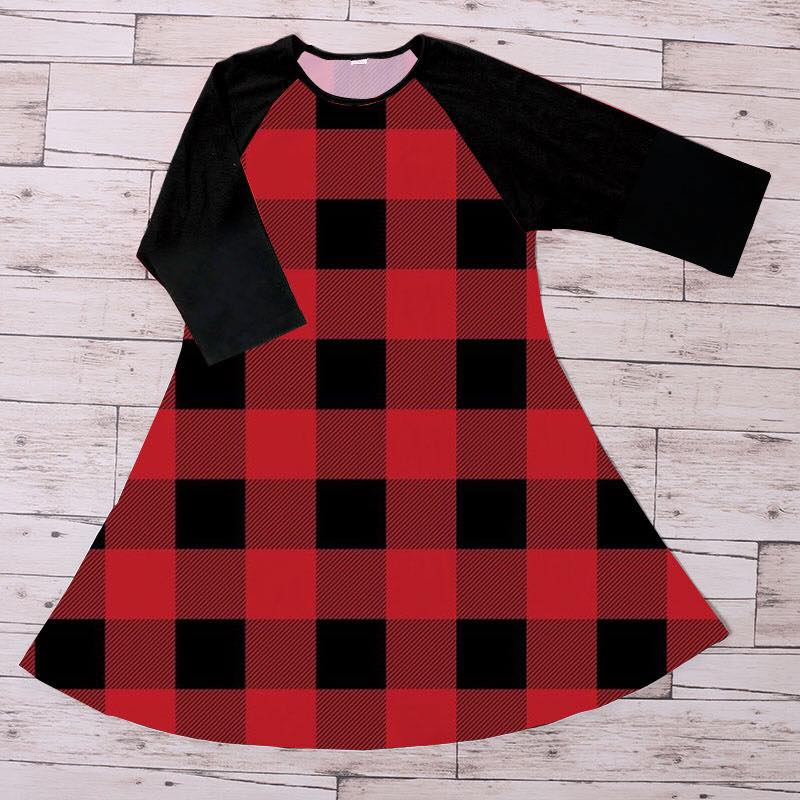 LADIES BUFFALO PLAID DRESS
