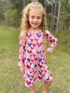 VALENTINE RAINBOW MILK SILK DRESS