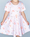 LLAMA RAINBOW TWIRL DRESS