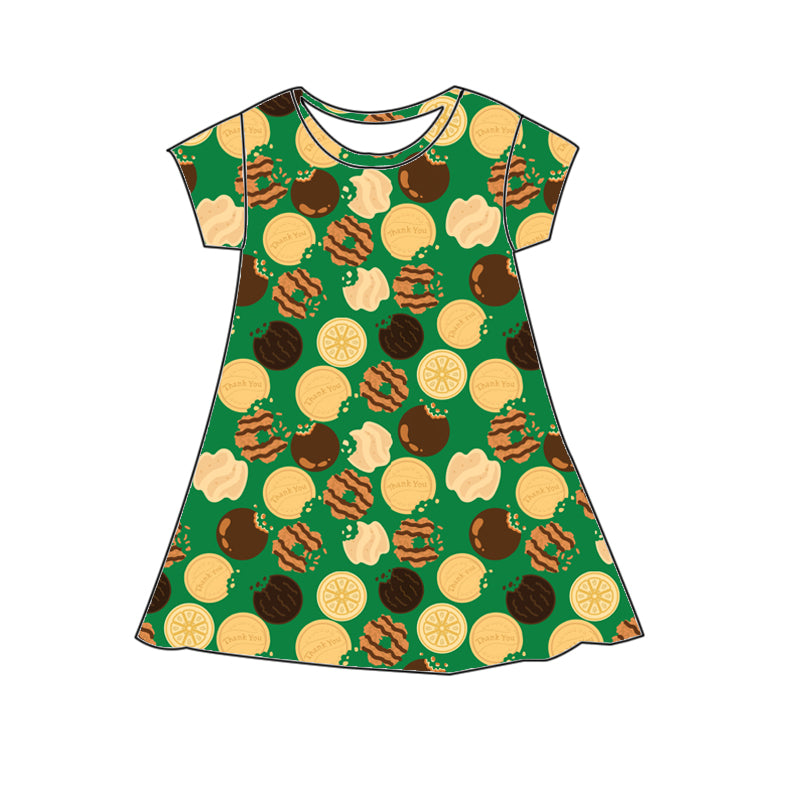 COOKIES SHORT SLEEVES TSHIRT DRESS - READY TO SHIP