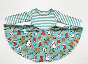 GINGERBREAD COOKIES TWIRLY DRESS