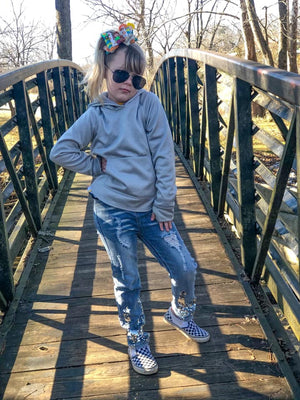 DENIM SEQUINS JEANS