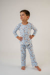 BLUE SANTA LONG SLEEVES PJS