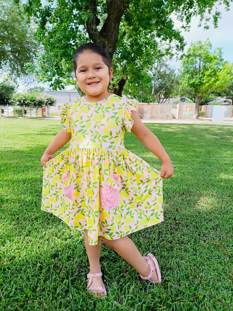 PINK LEMONADE DRESS WITH POCKETS