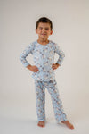 BLUE SANTA LONG SLEEVES PJS