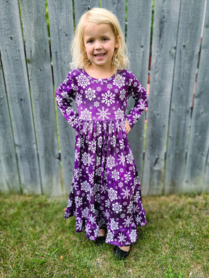 SNOWFLAKE LONGSLEEVES NIGHTGOWN