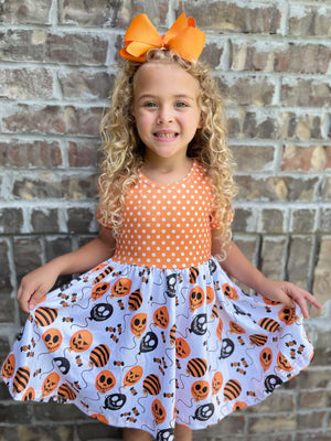 SPOOKY BALLOONS TWIRL DRESS