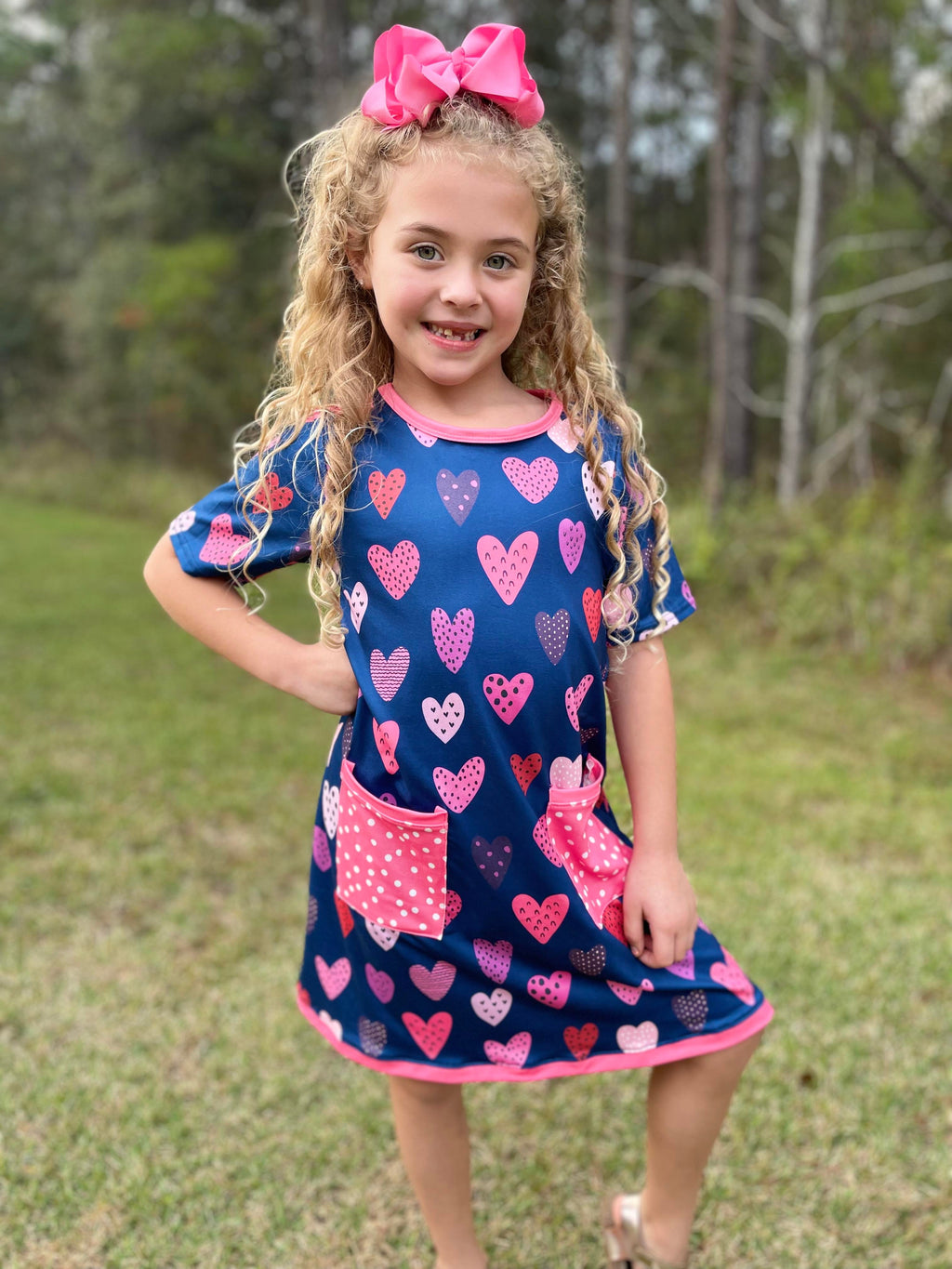 VALENTINE TSHIRT DRESS WITH POCKETS