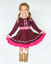 GINGERBREAD COOKIE GIRL TWIRLY DRESS