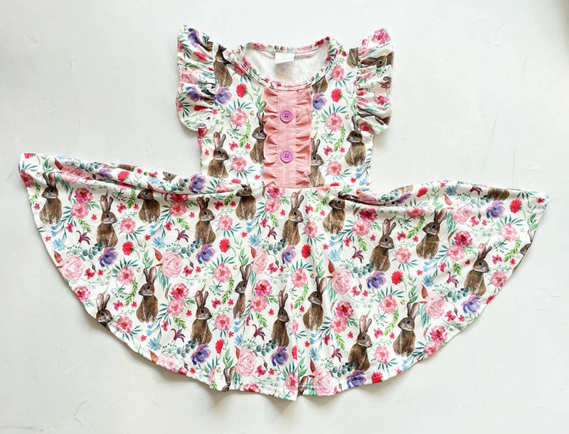 GEORGIA EASTER BUNNY TWIRLY DRESS