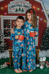 SANTA & REINDEER ON CHRISTMAS EVE PJS - UNISEX