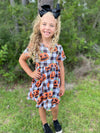 PUMPKIN JACK GINGHAM TWIRL DRESS