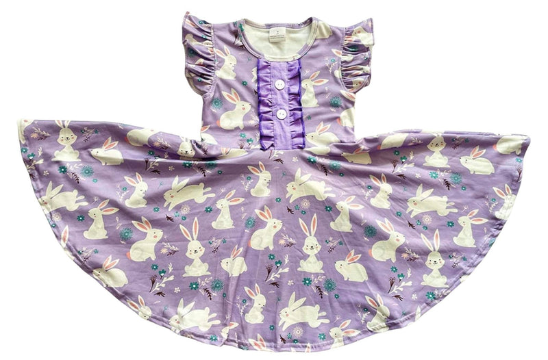 BUNNY PURPLE TWIRLY DRESS