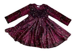 WINE STAR VELOUR LONG SLEEVES TWIRLY