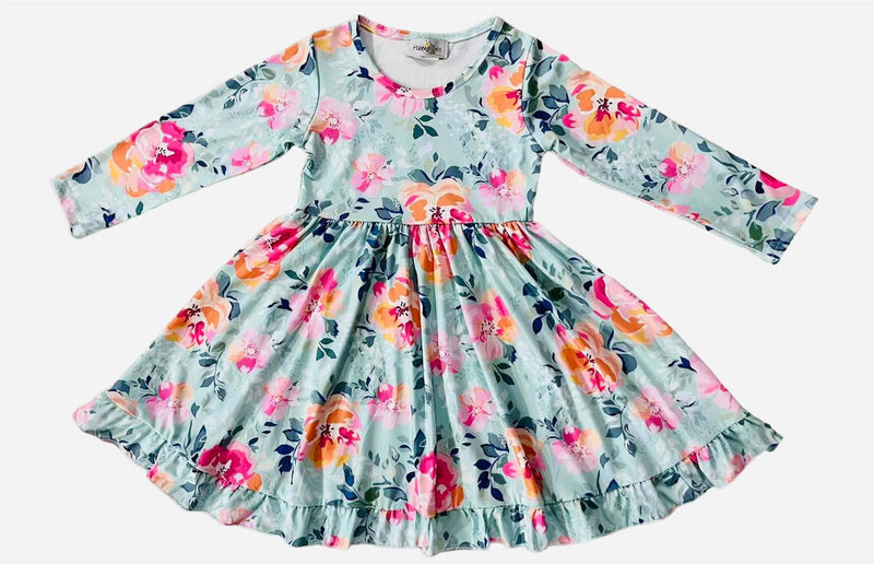 ALAYNA FLORAL RUFFLE DRESS