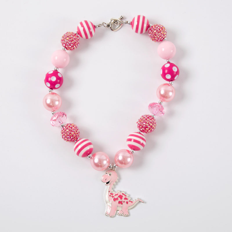 VALENTINE DINO BUBBLEGUM NECKLACE