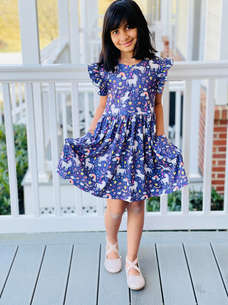 UNICORN MILK SILK DRESS WITH POCKETS