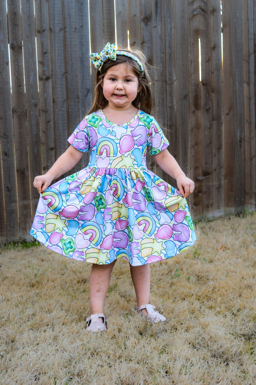 ST PATTYS LUCK CHARMS TWIRL DRESS