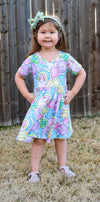 ST PATTYS LUCK CHARMS TWIRL DRESS