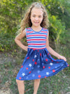 PATRIOTIC STAR & STRIPE TANK DRESS