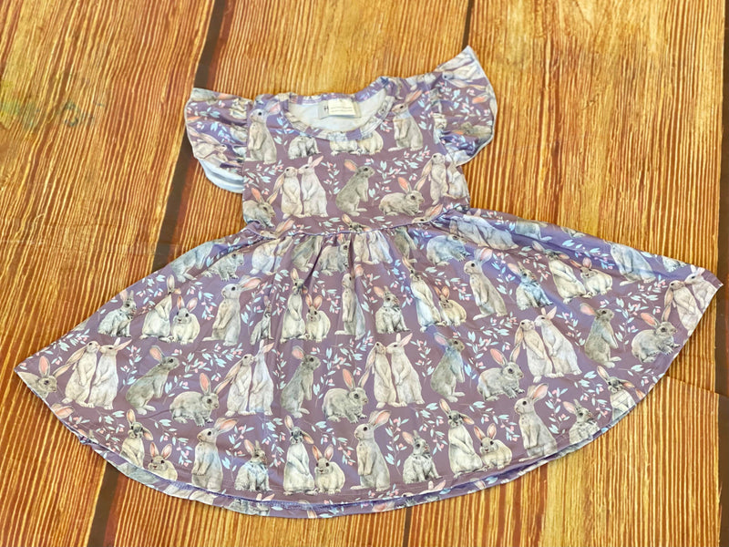 BUNNY TWIRL DRESS - PURPLE