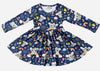 KOALA LONG SLEEVES TWIRL DRESS