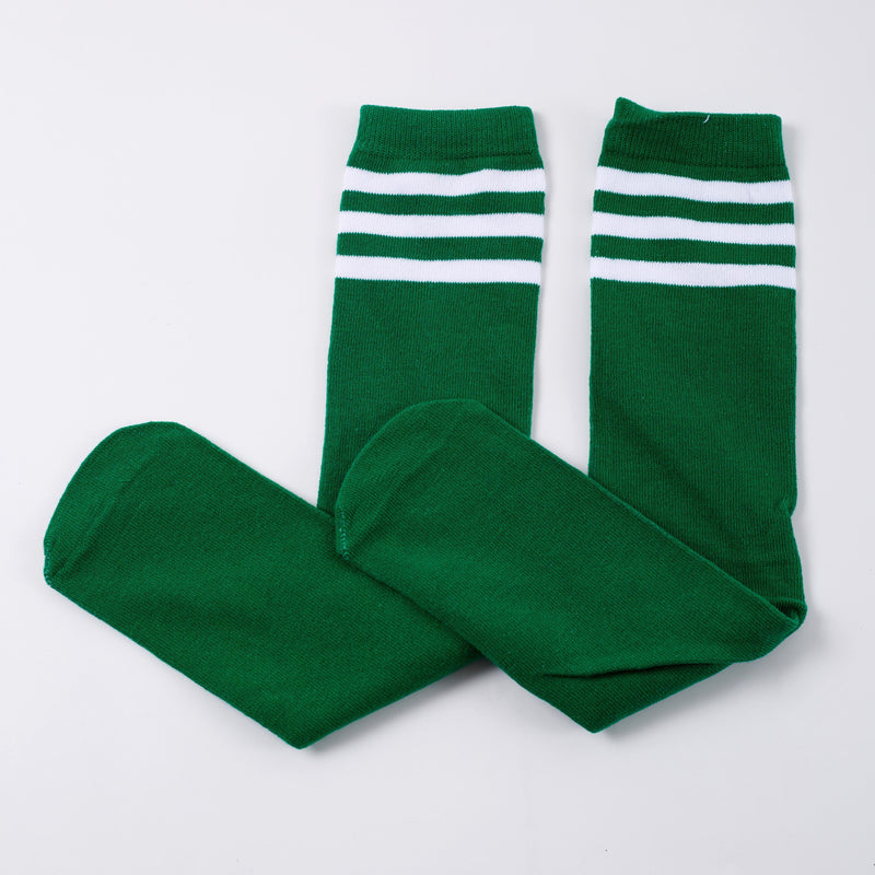 DARK GREEN WITH WHITE STRIPES SOCKS