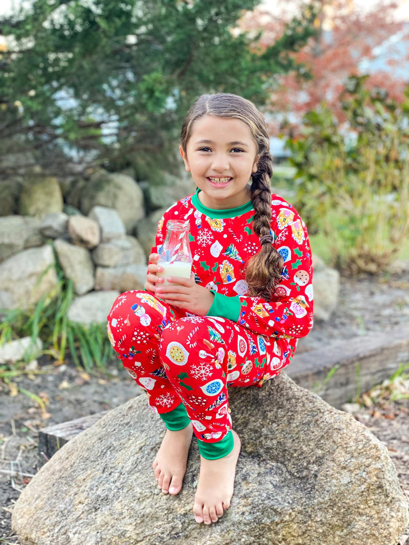 Christmas pajamas girls clearance