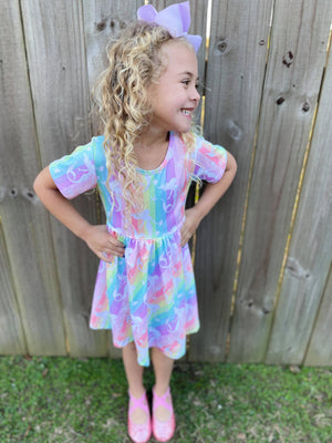 MERMAID RAINBOW TWIRL DRESS