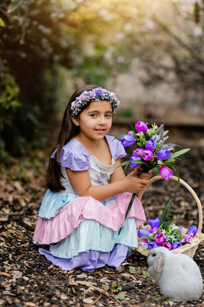 ANNA EASTER RUFFLED DRESS