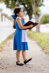 BEAUTY BLUE DRESS & BOW
