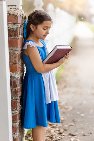 BEAUTY BLUE DRESS & BOW