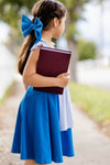 BEAUTY BLUE DRESS & BOW