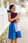 BEAUTY BLUE DRESS & BOW
