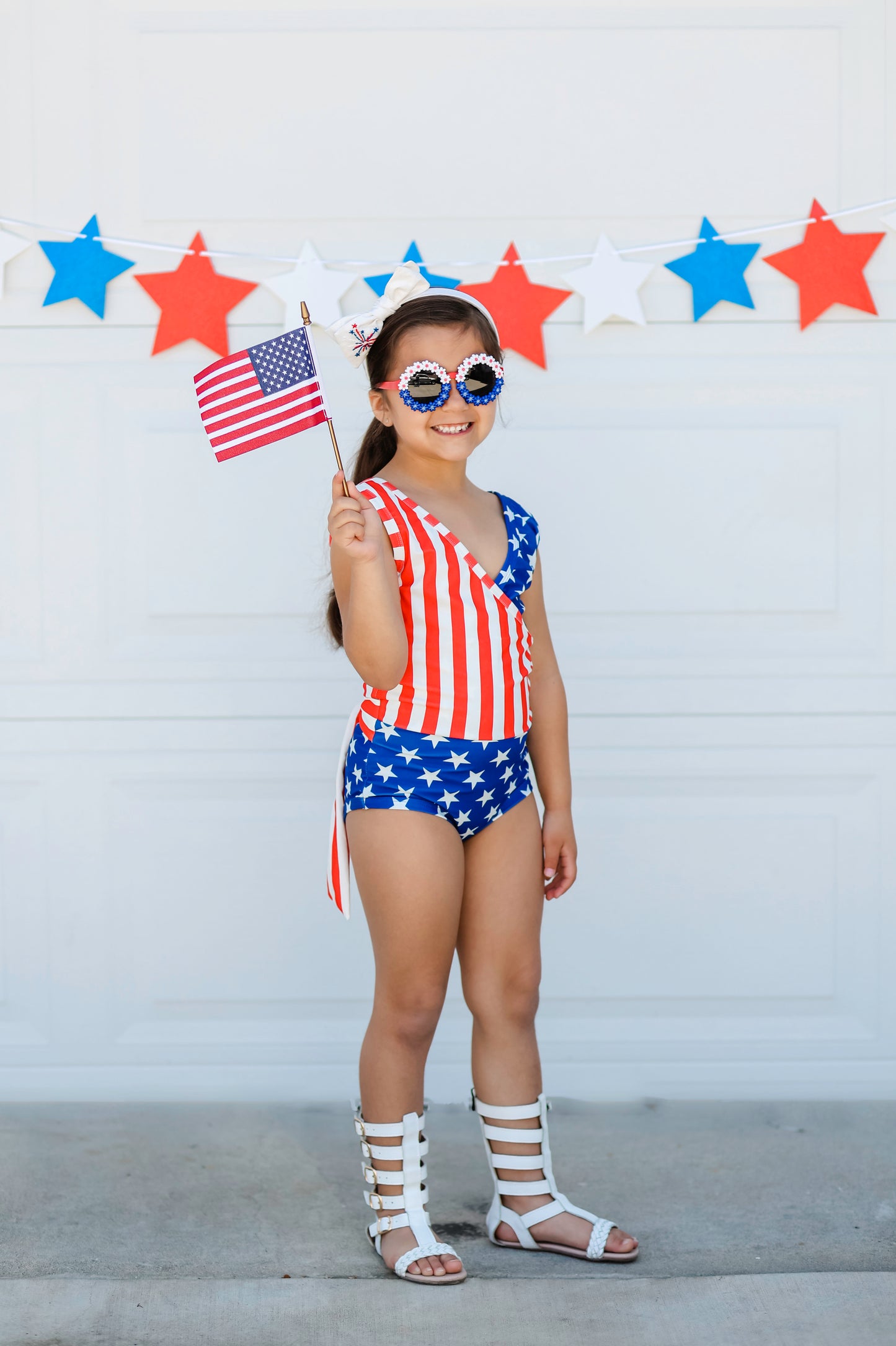 PATRIOTIC STAR & STRIPES SWIMSUIT